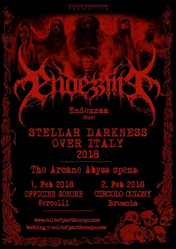 ENDEZZMA (NOR) : DUE DATE IN ITALIA – “STELLAR DARKNESS OVER ITALY 2018”